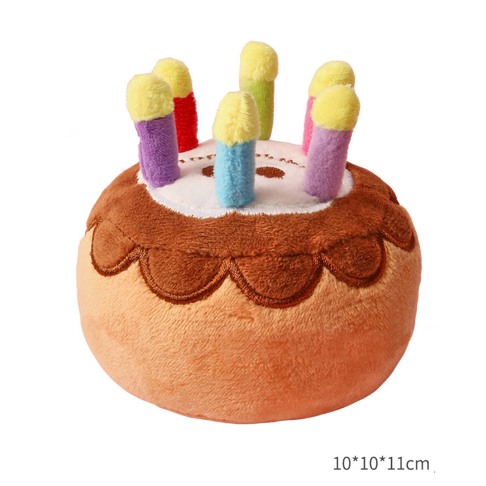 Juguete de peluche para perros con diseños de comida