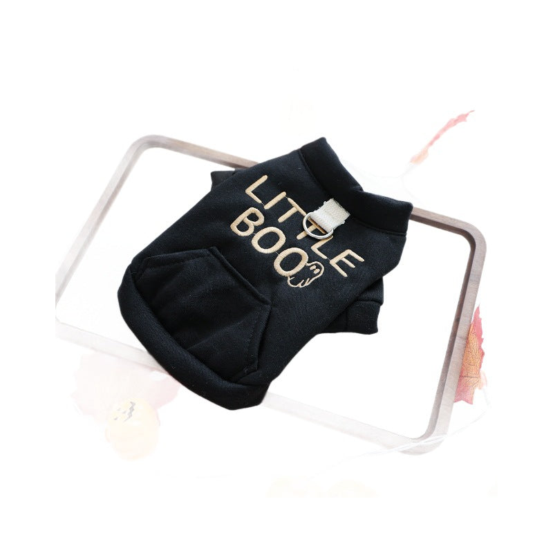 Sudadera negra para perros y gatos pequeños
