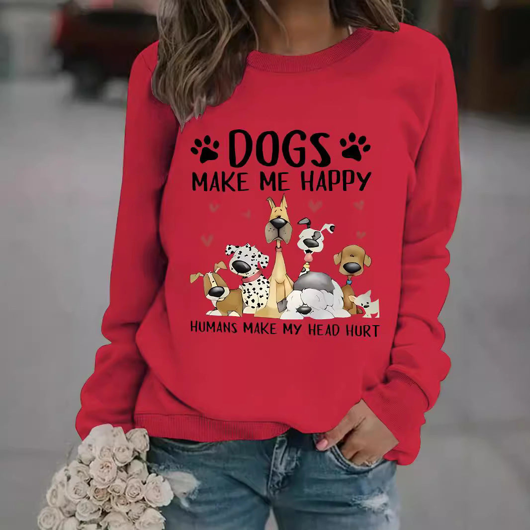 Sudadera de mujer con estampado de perros, foto 4 de 10