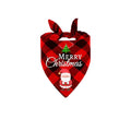 Pañuelo triangular navideño para perros y gatos – Papá Noel, cuadros rojo