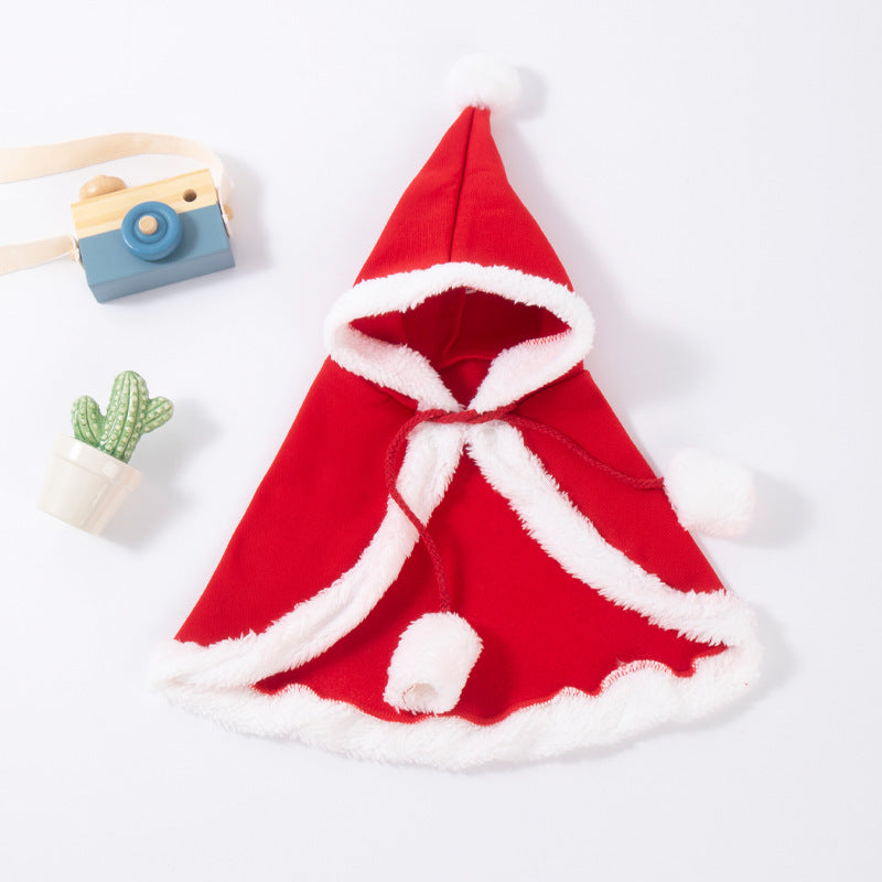 Disfraz navideño con capa para perros y gatos