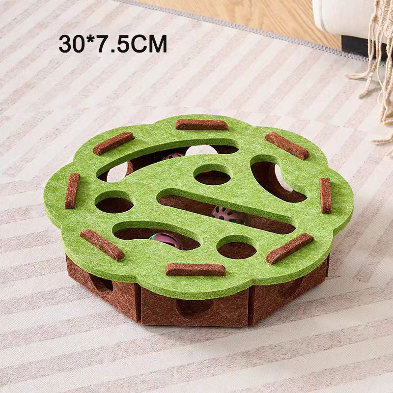 Juguete de fieltro para gatos con 3 cascabeles