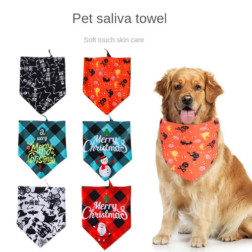 Bandana de nylon para perros y gatos con diseño festivo