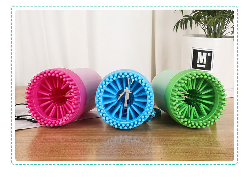 Vaso limpiapatas portátil para perros