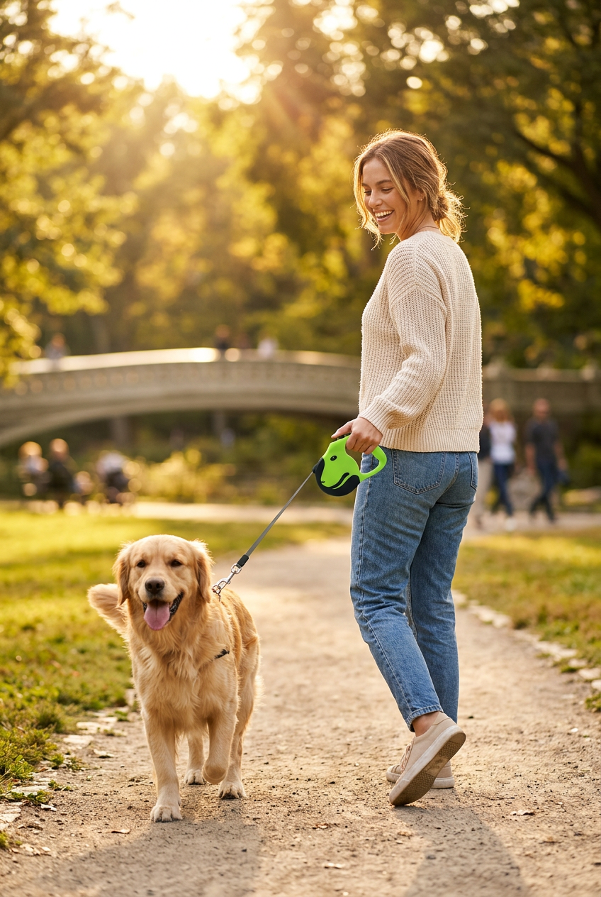 Correa extensible automática para perros de 3, 5 y 8 metros