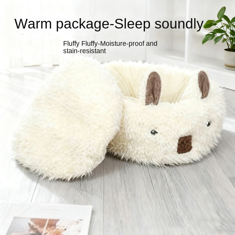 Cama nido cálida y lavable para perros