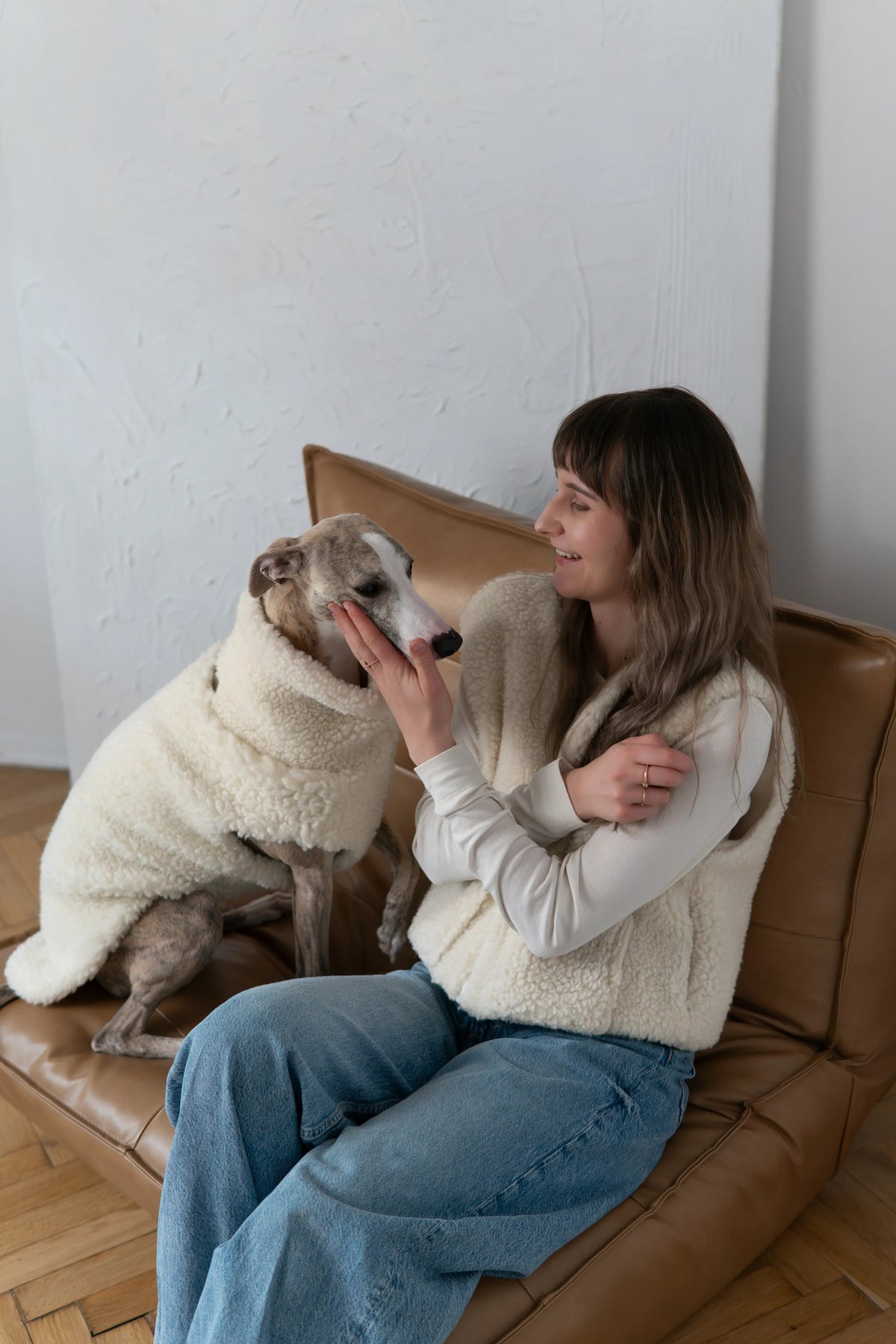 Chaleco de lana Mellow para perros, rosa