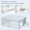 Parque modular de metal para perros y mascotas, 8 paneles