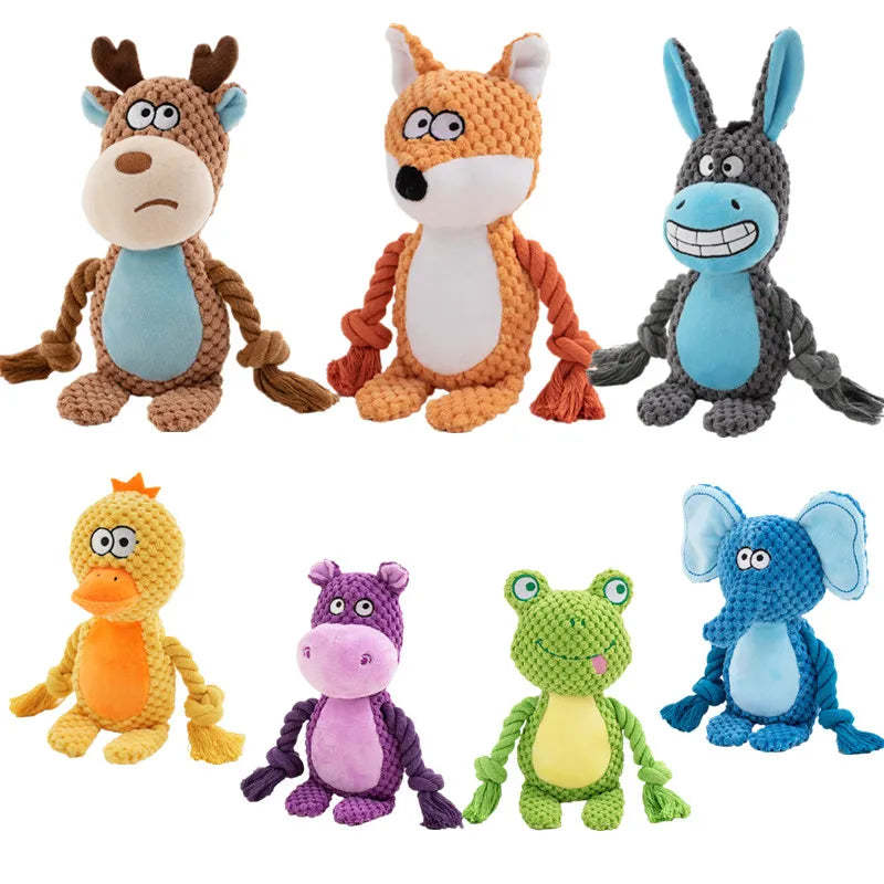 Peluche con sonido para perros, varios animales