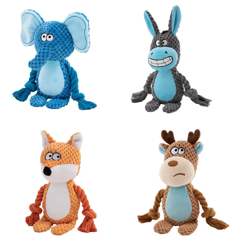 Peluche con sonido para perros, varios animales