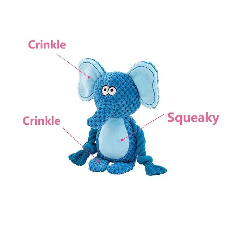 Peluche con sonido para perros, varios animales