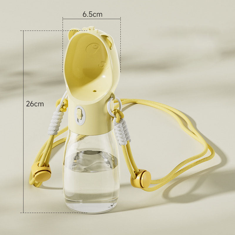 Botella portátil de agua y comida para perros y gatos