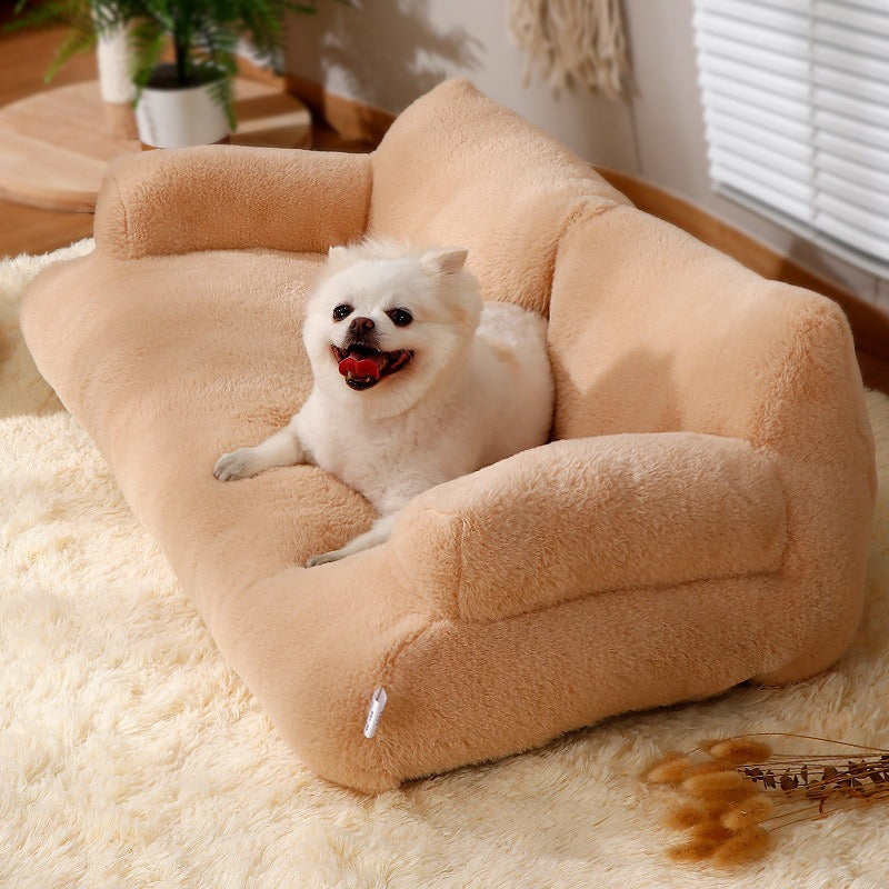 Cama sofá mullida para gatos con cojín