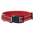 Set de collar y correa de poliéster para perros – Collar rojo