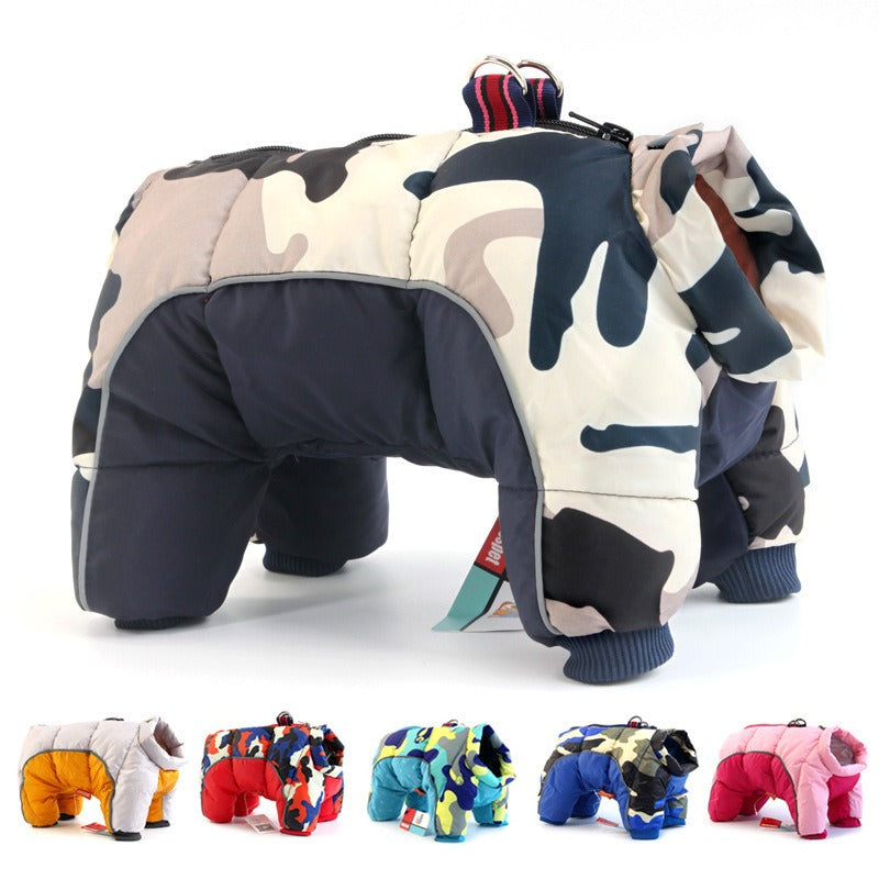 Abrigo acolchado impermeable para perros