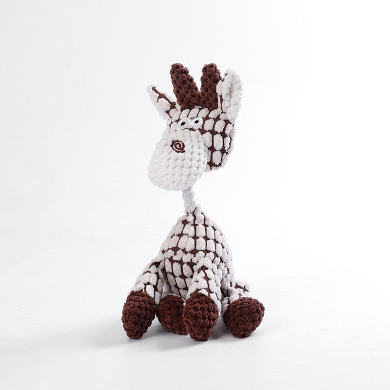 Juguete sonoro de peluche para perros y gatos en color beige