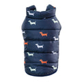 Abrigo acolchado de invierno para perros con cuello alto