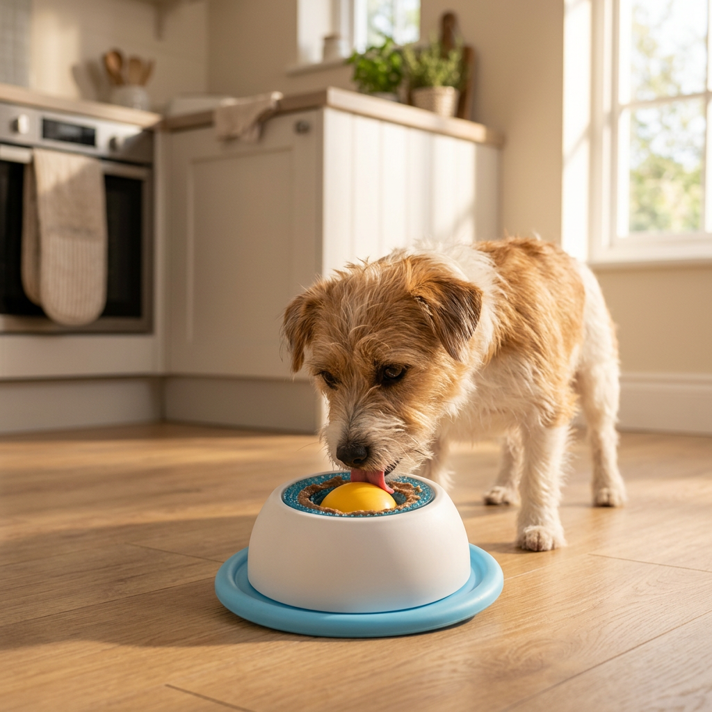Comedero lento para lamer para perros y gatos, antiestrés