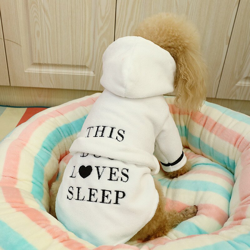 Bata absorbente blanca para perros y gatos