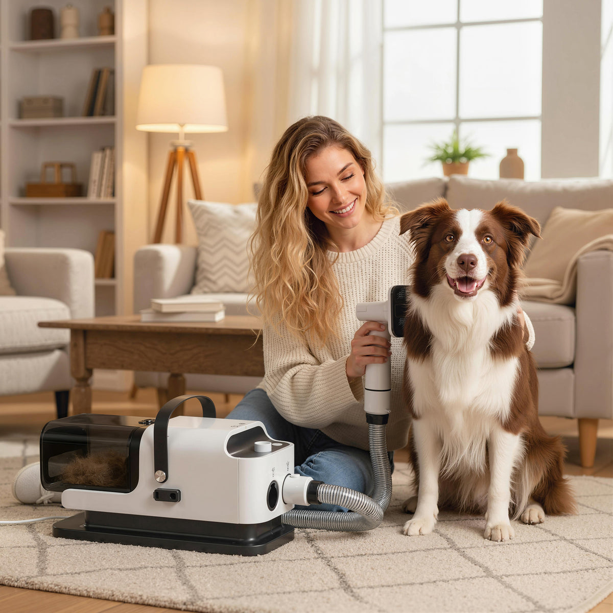 Kit 5 en 1 de aseo para perros con aspirador y secador