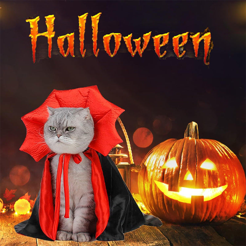 Capa de vampiro roja para perros y gatos
