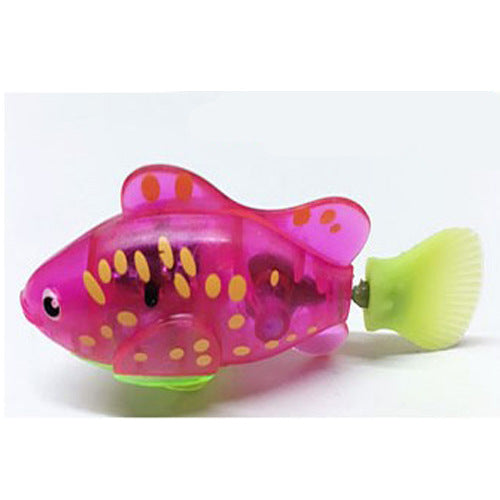 Pez robótico luminoso para jugar en el agua – Rosa moteado