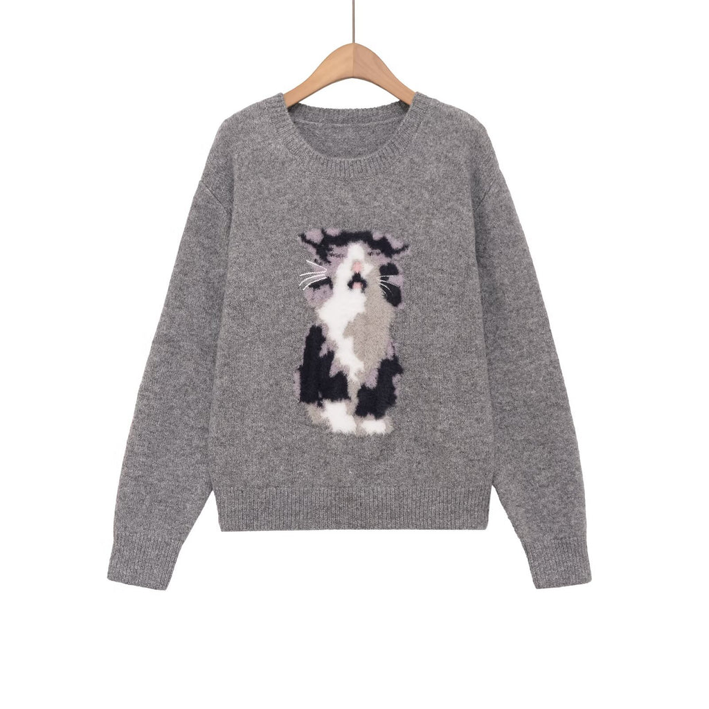 Jersey gris de punto jacquard para gatos