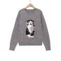 Jersey gris de punto jacquard para gatos