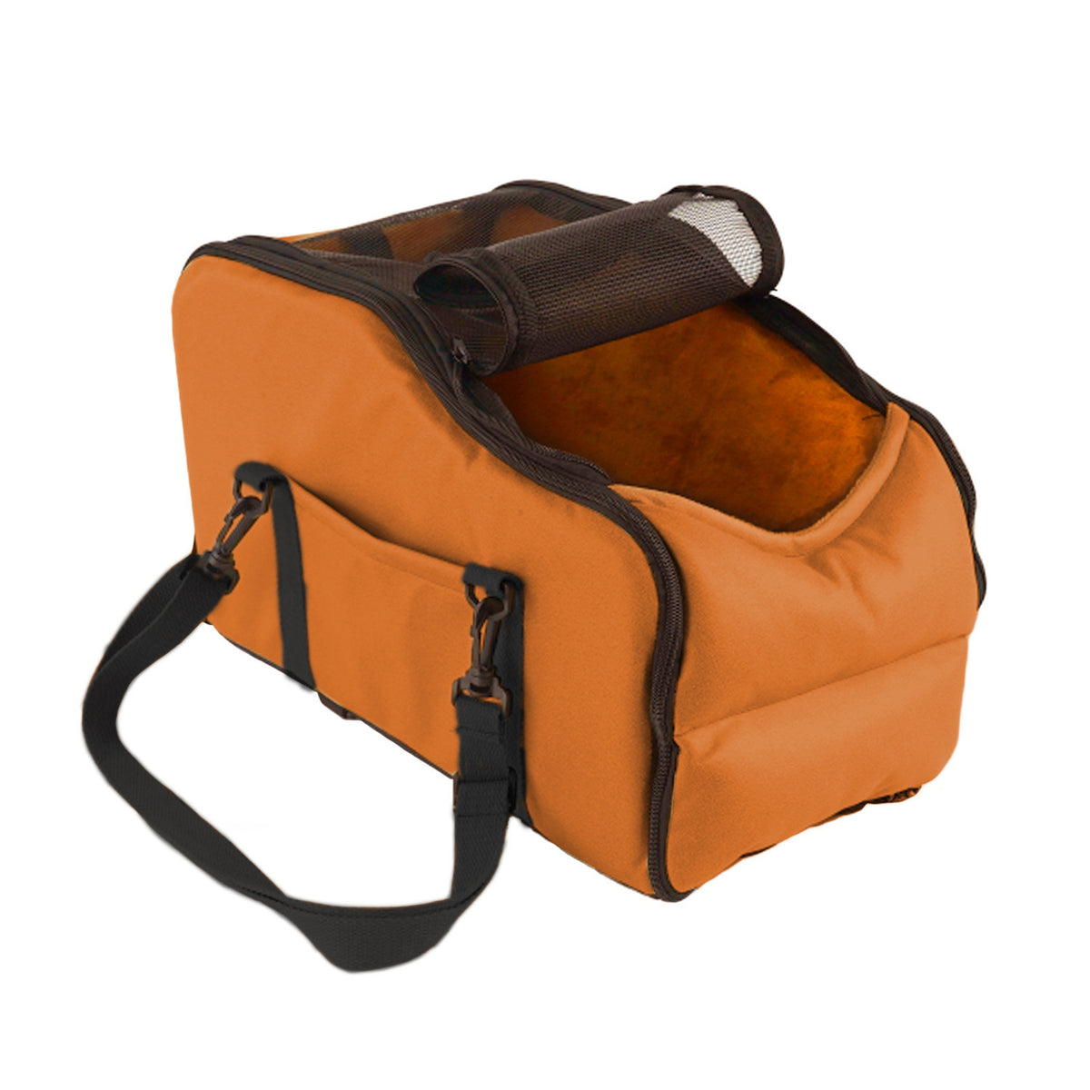 Asiento de coche para perros pequeños en consola central