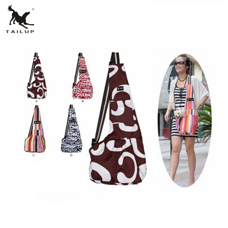 Bolso bandolera cortaviento para perros y gatos pequeños