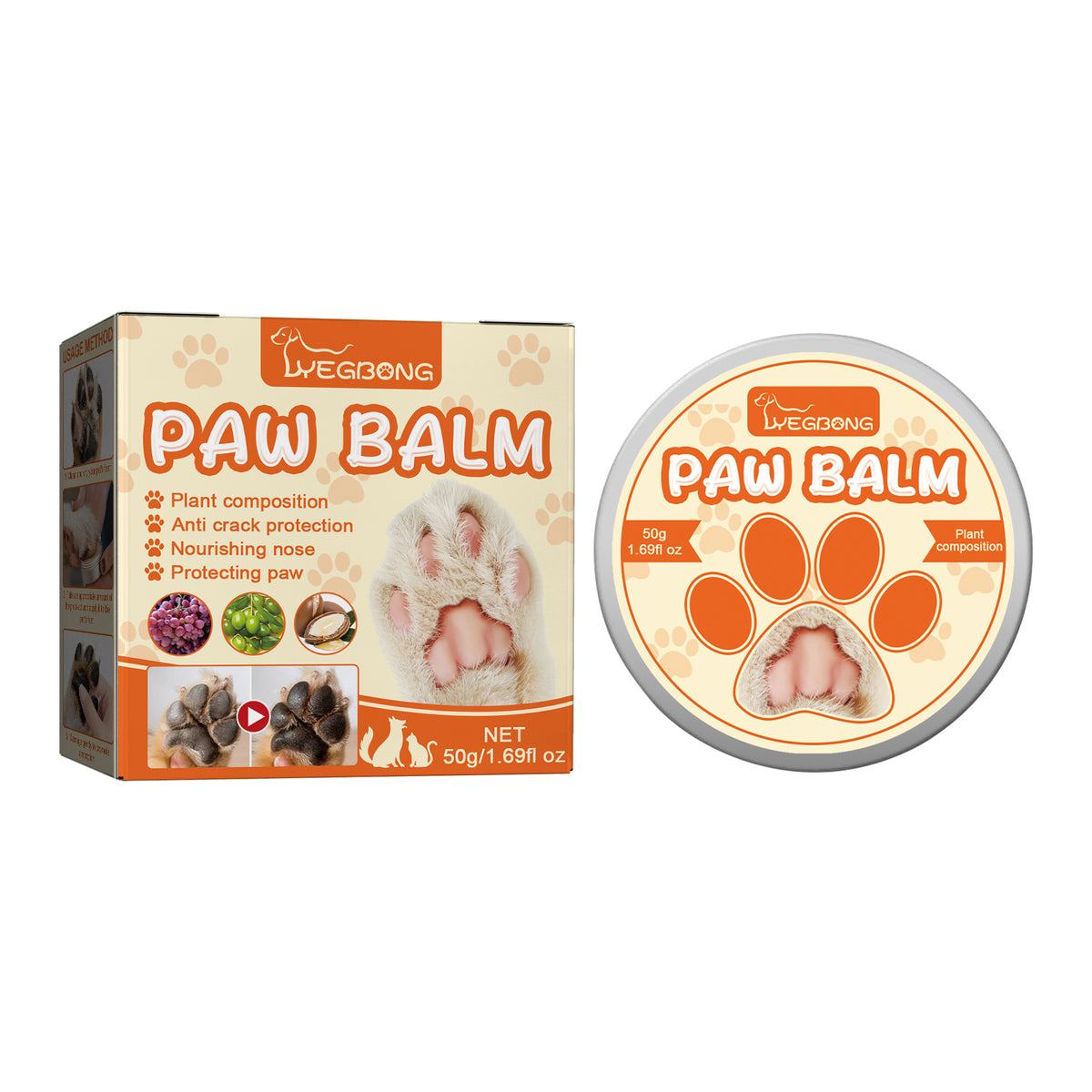 Bálsamo hidratante para patas de perros y gatos