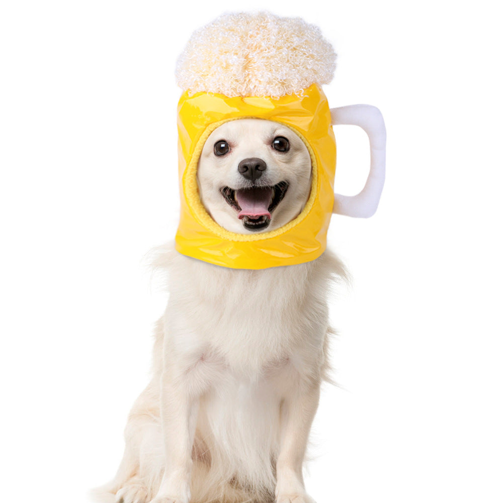 Sombrero con forma de cerveza para perros y gatos
