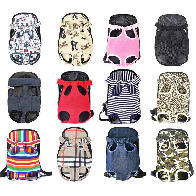 Mochila portabebés para perros y gatos, con patas fuera