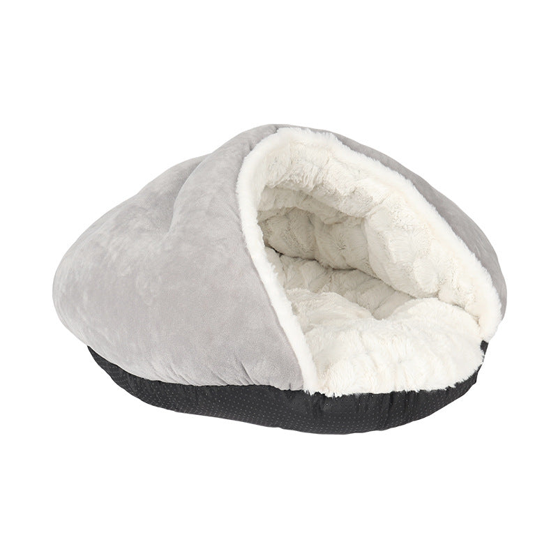 Cama cueva de felpa para perros y gatos
