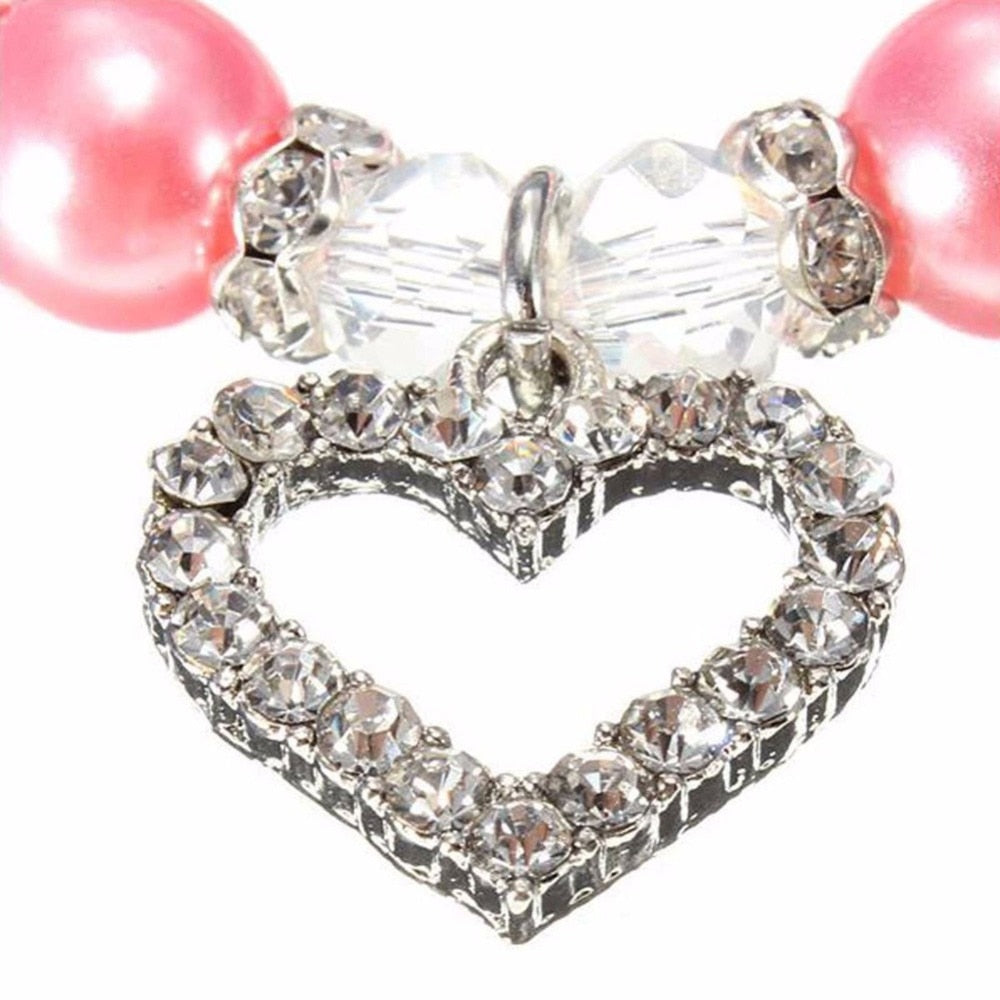 Collar joya de perlas para perros y gatos