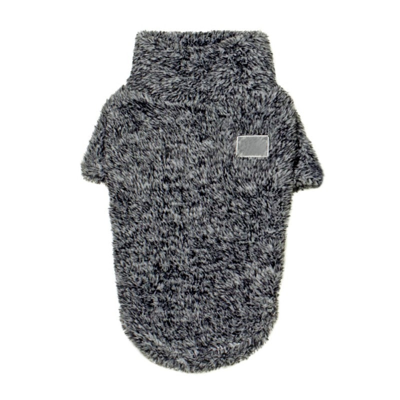 Jersey polar de pelo suave para perro pequeño, cálido y grueso