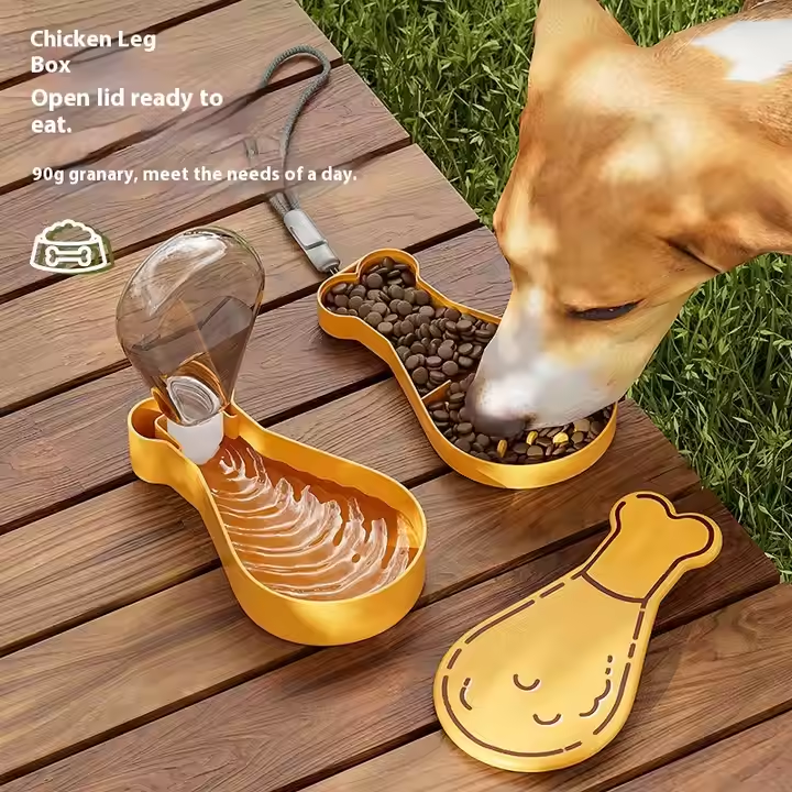Botella 2 en 1 para perros, agua y comida