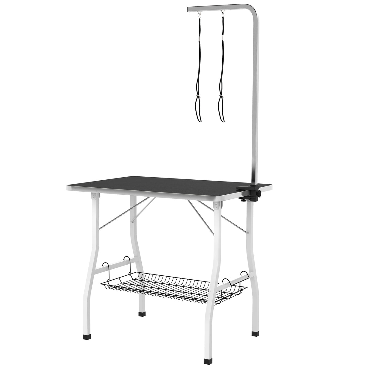 Mesa plegable de peluquería para perros con brazo ajustable
