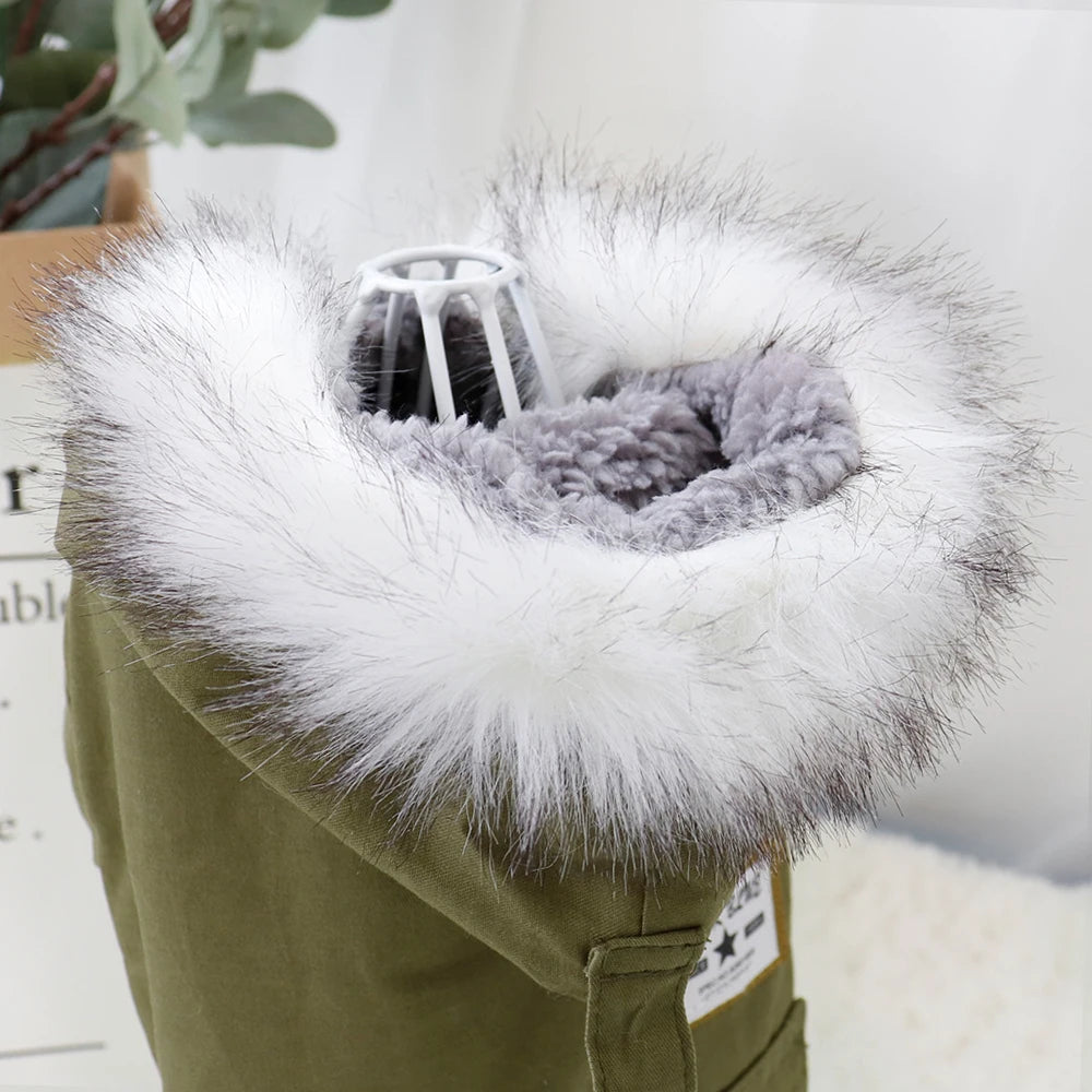 Abrigo acolchado de invierno con capucha para perros