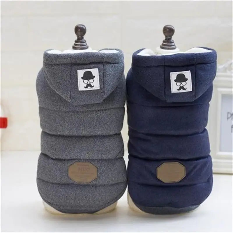 Abrigo de invierno con capucha para perros y gatos