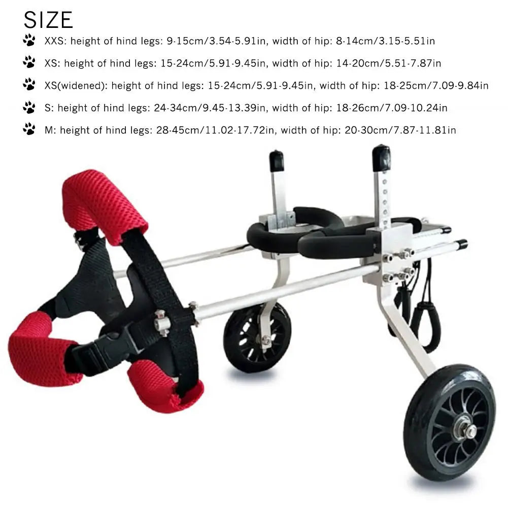 Silla de ruedas ajustable para perros con movilidad reducida