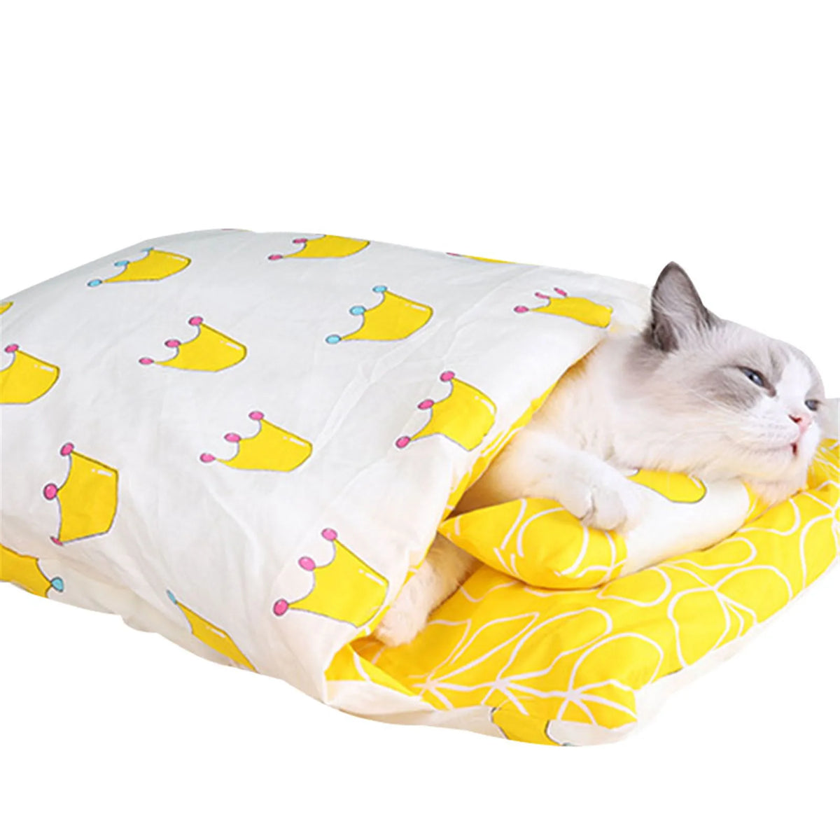 Saco de dormir cálido y extraíble para gatos