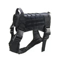 Arnés táctico para perros con asa de control y malla transpirable en color negro