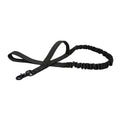Correa táctica de cuerda para perros con asa acolchada en color negro