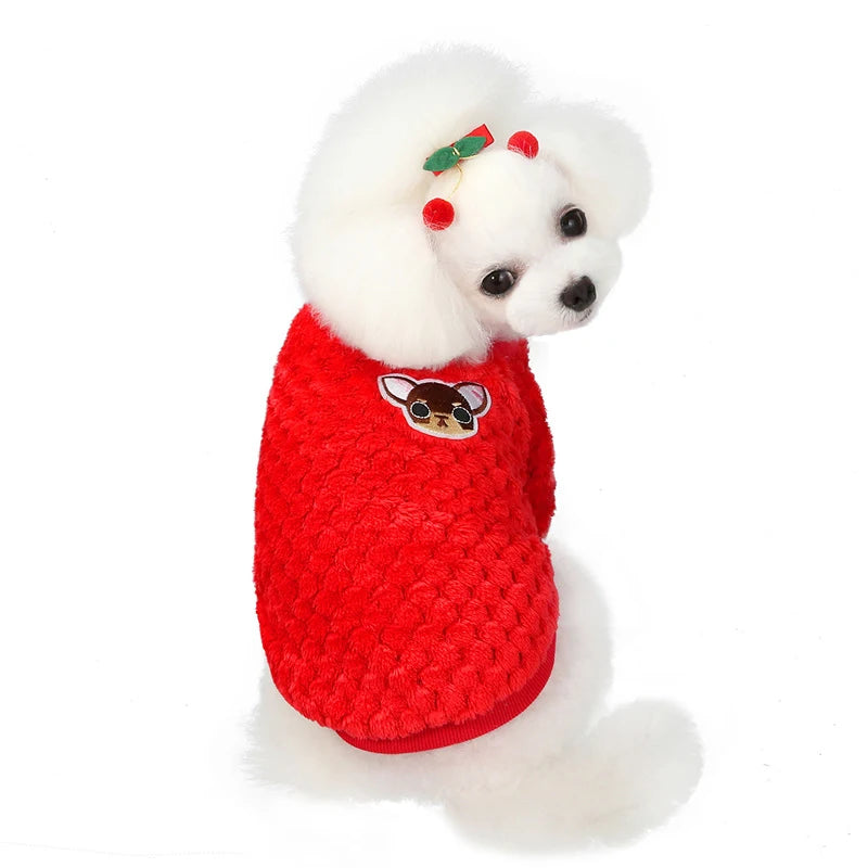 Jersey de invierno de felpa para perros