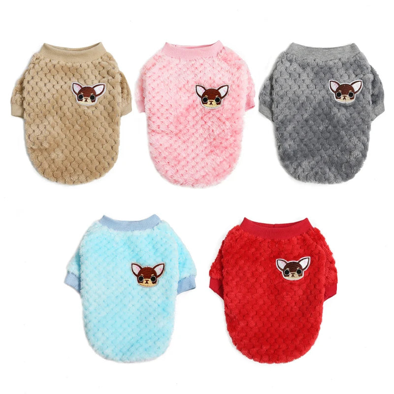 Jersey de invierno de felpa para perros