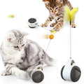 Juguete interactivo con pelota y plumas para gatos