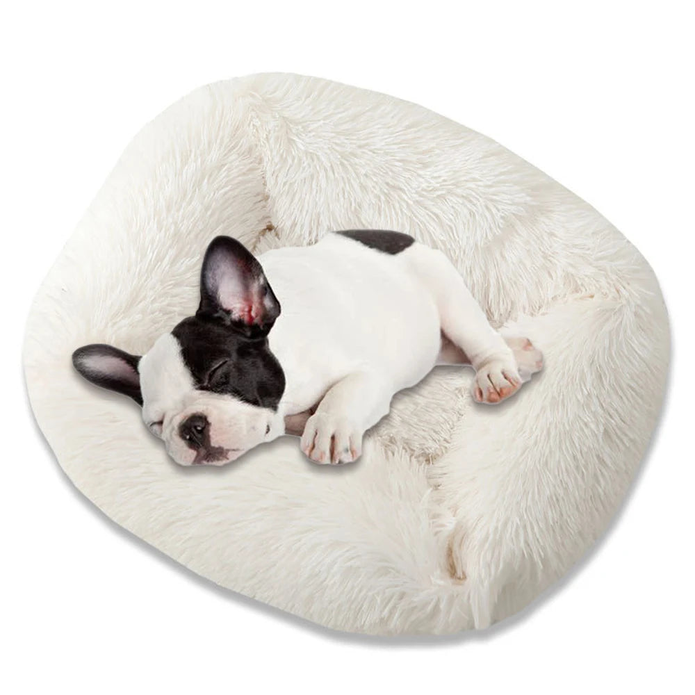 Cama cuadrada mullida y cálida para perros y gatos