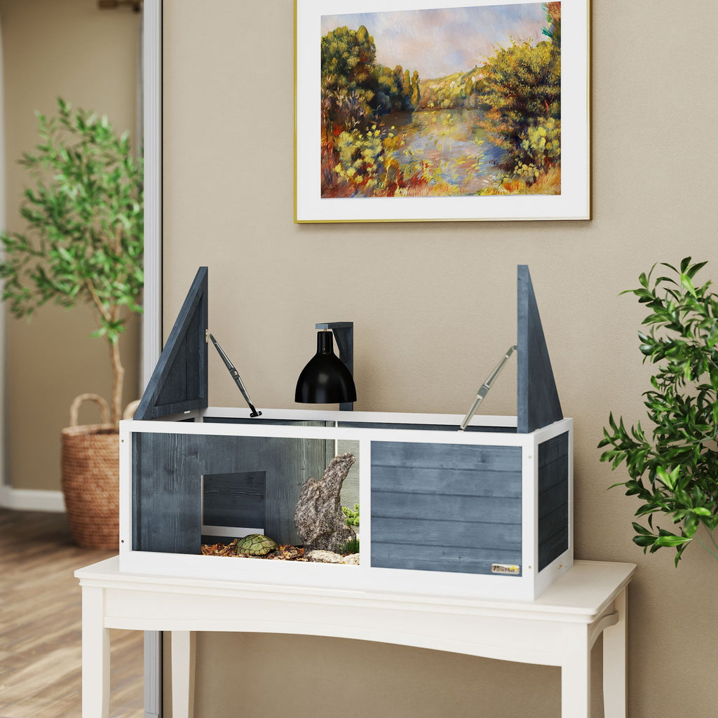 Casa para tortugas con 2 casetas