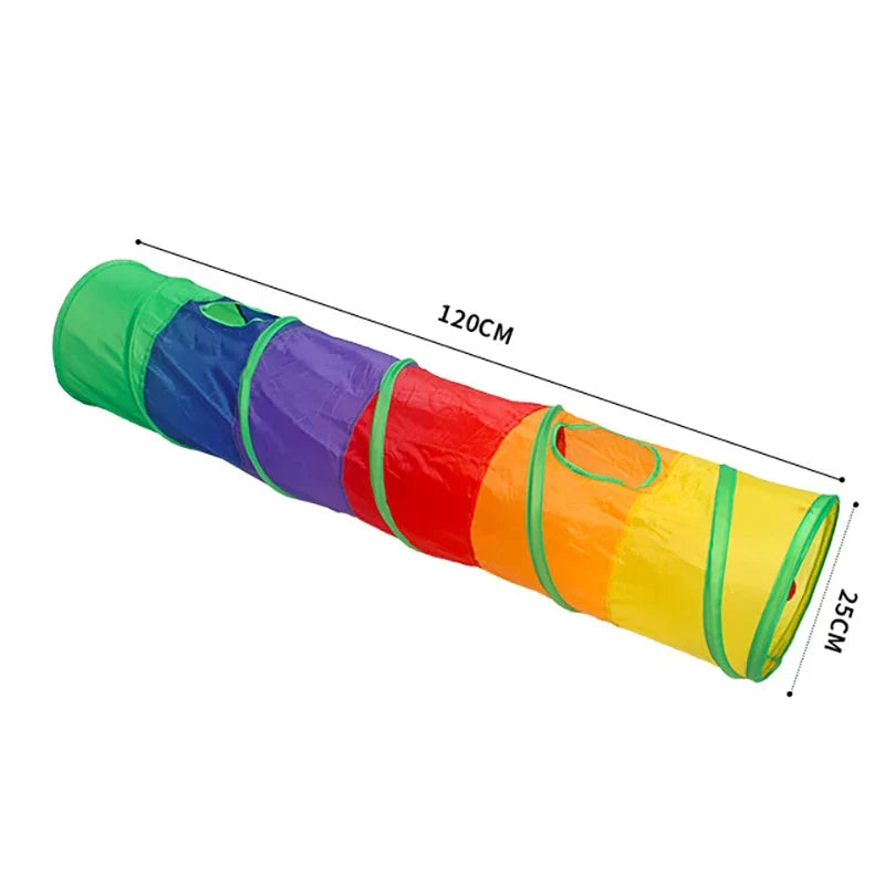 Túnel plegable para gatos con mirillas